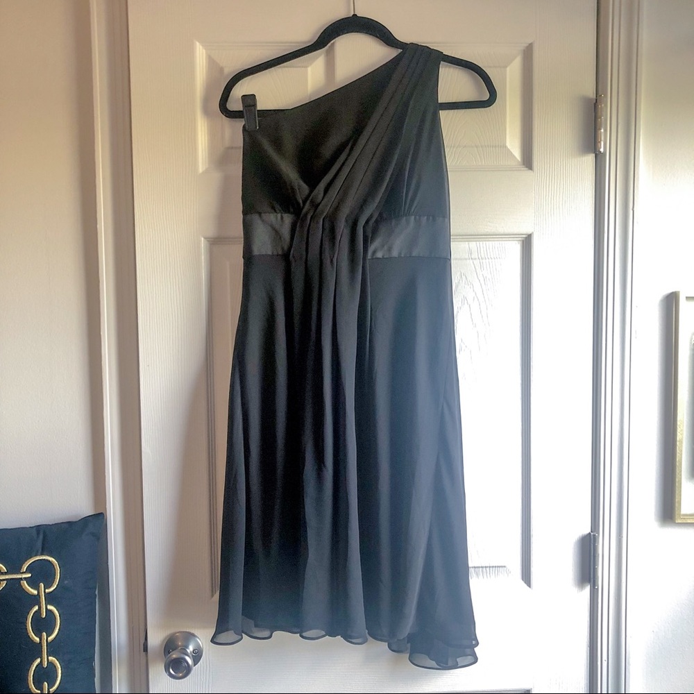 NWT WHBM One Shoulder, Chiffon Cocktail Dress sz 6